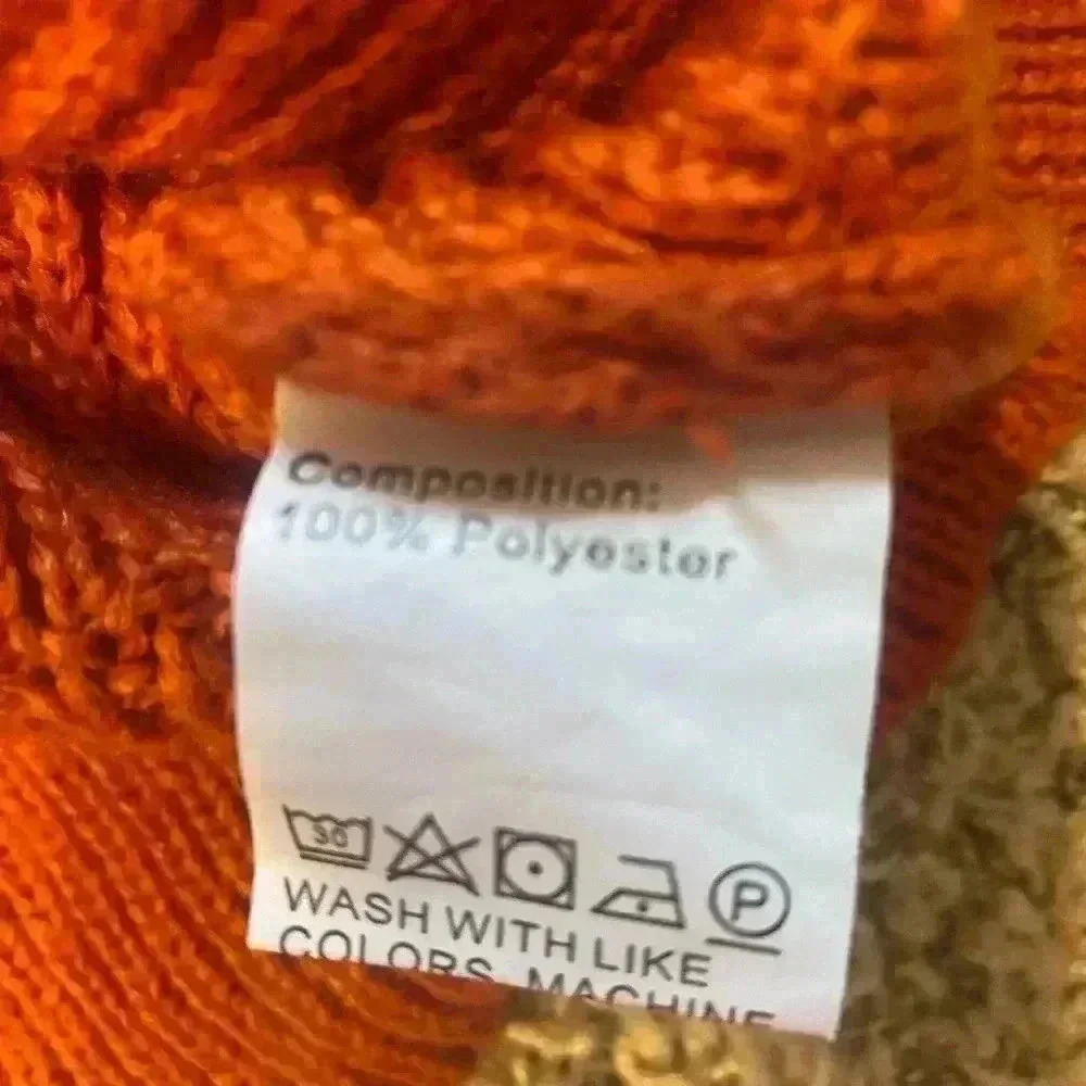 Pretty Garden Rust Balloon Puff Sleeve Cozy Knit Sweater Size M - Picture 7 of 12